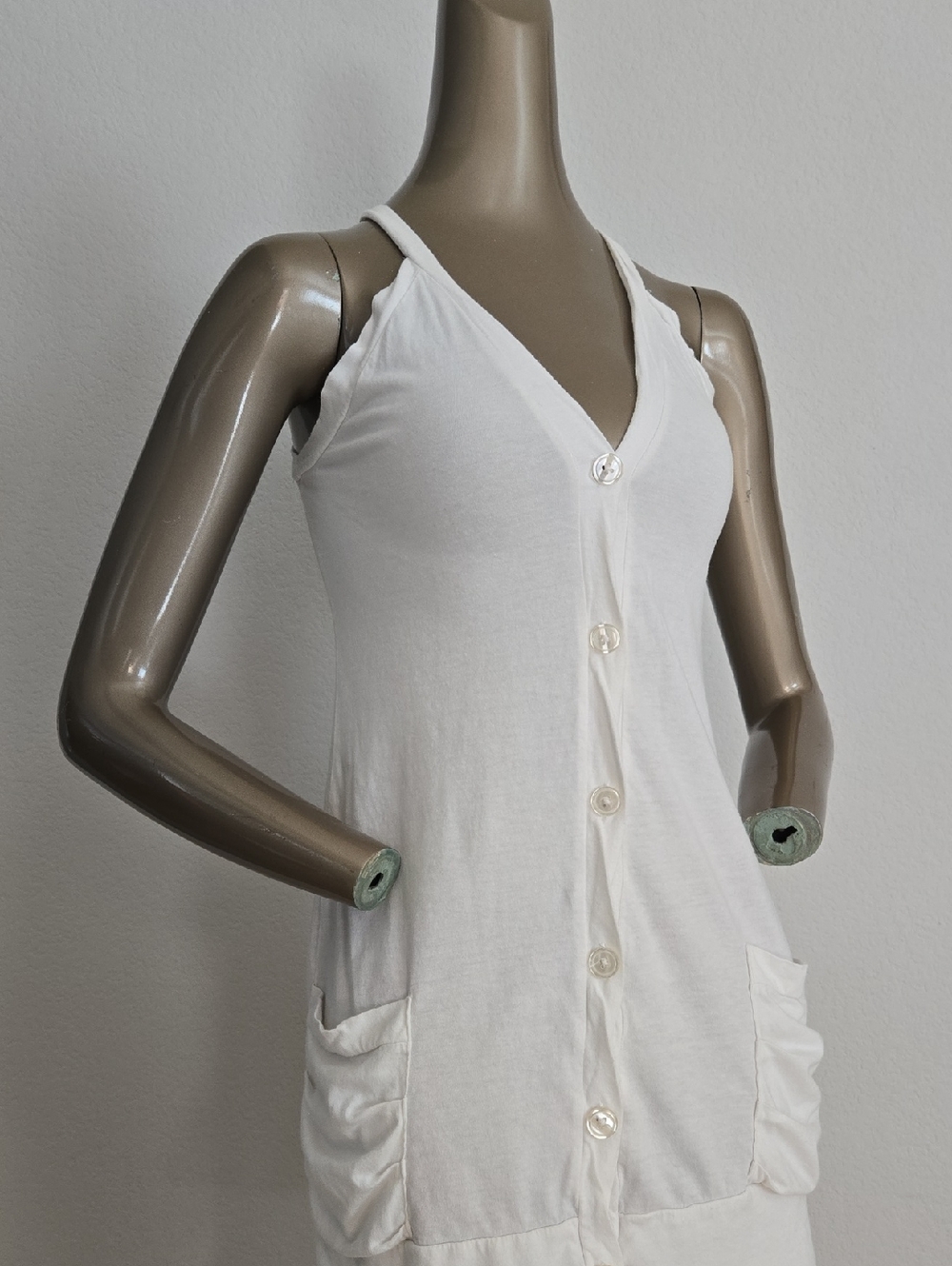 Tresics White Sleeveless Tank Top Tunic
